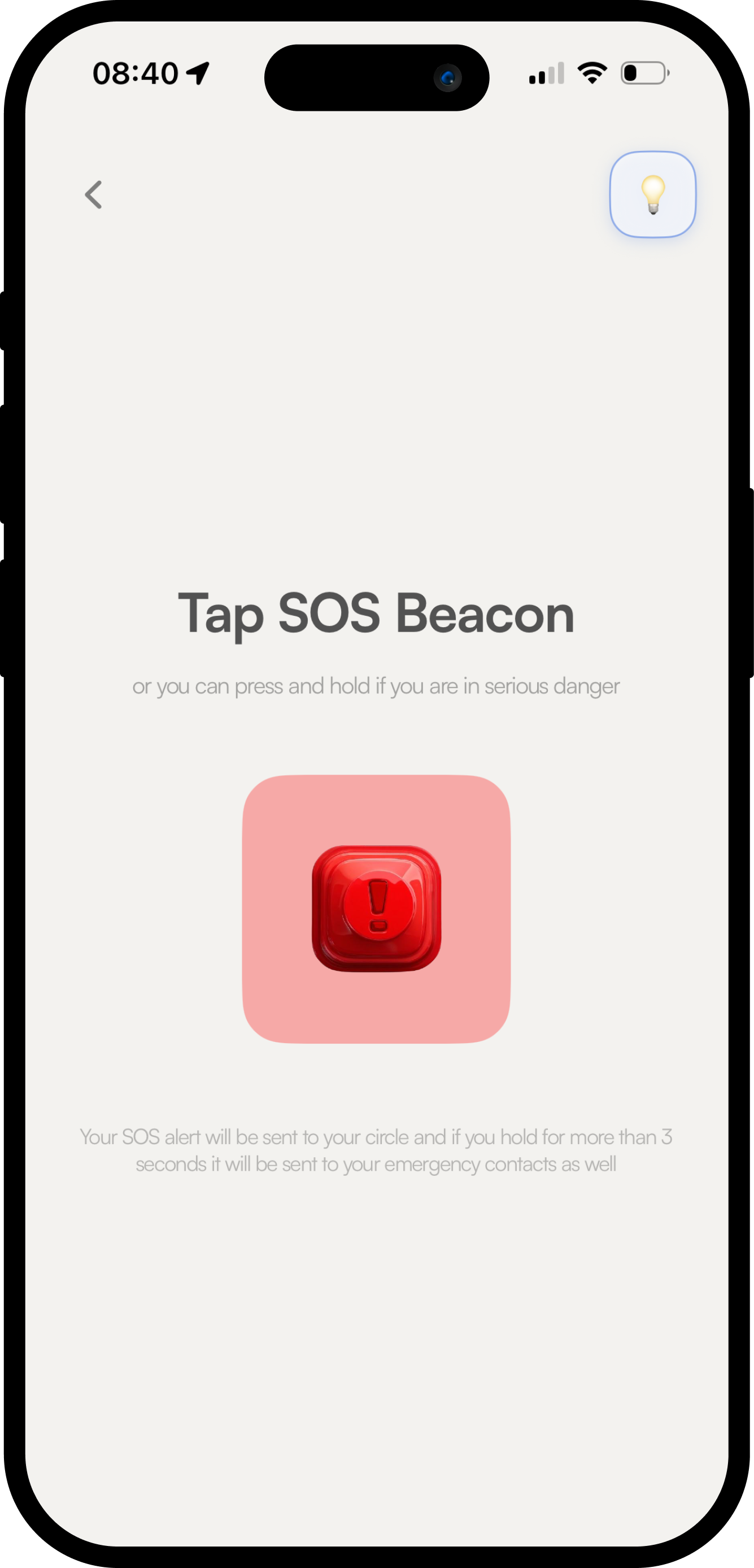 SOS Beacon Active
